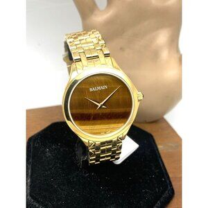 Balmain Women's Watch B47903355 Flamea Swiss Quartz Tiger's Eye Stone Dial 34mm